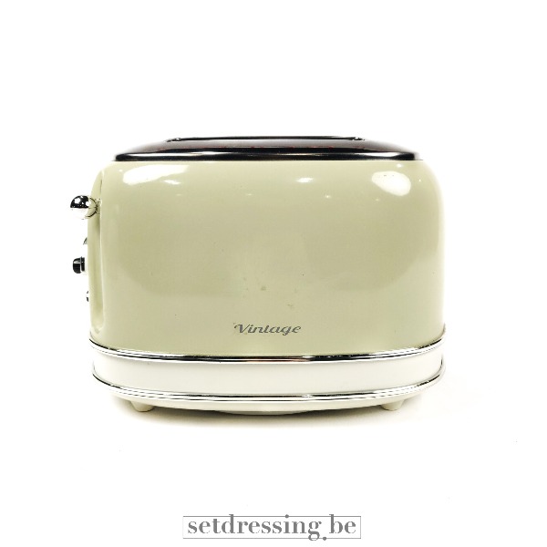 Set vintage waterkoker en broodrooster beige