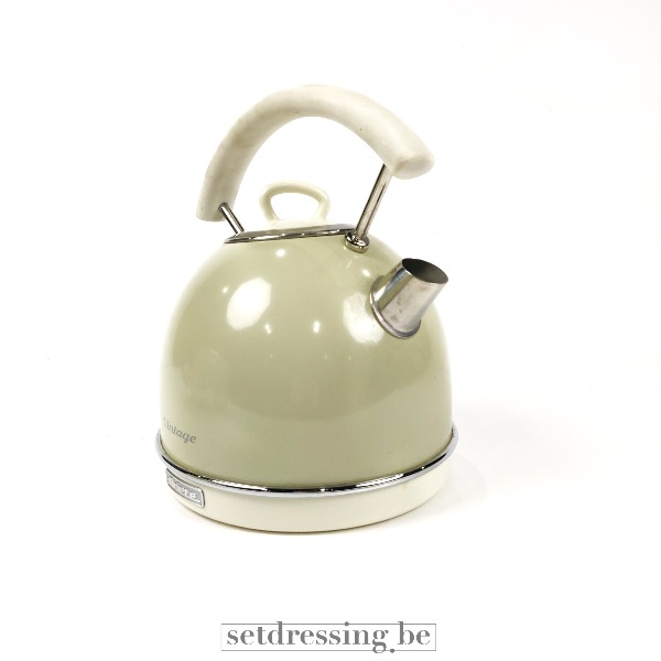 Set vintage waterkoker en broodrooster beige