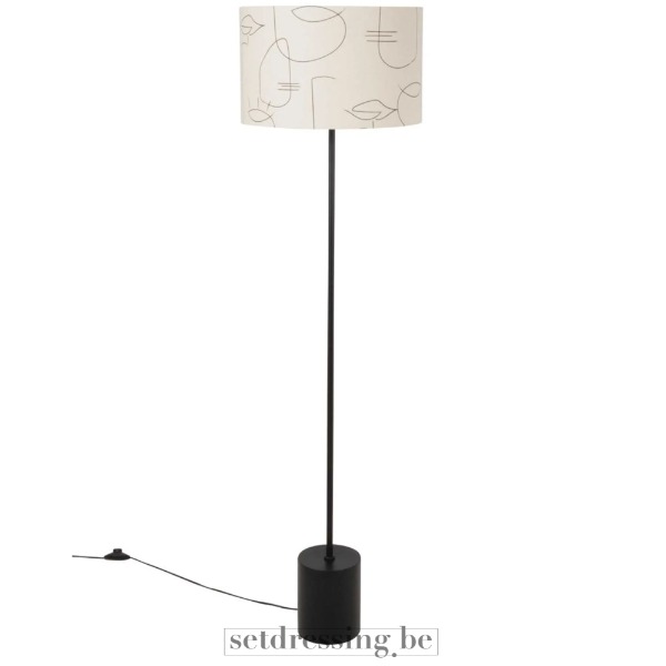 Staande lamp 145cm zwart