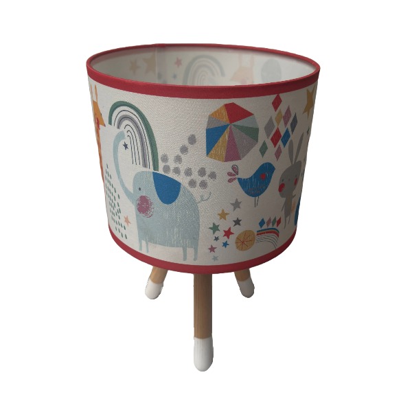Staanlamp kind driepoot 40cm wit