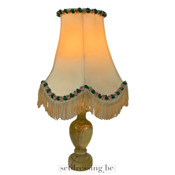 Stenen tafellamp 24cm groen