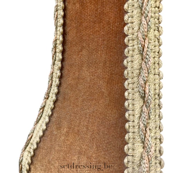 Stoffen lampenkap 17cm beige/bruin