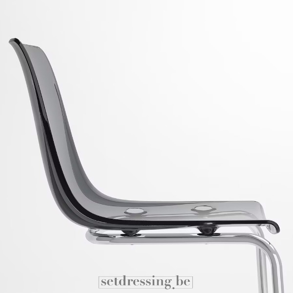 Transparante stoel 82 cm grijs
