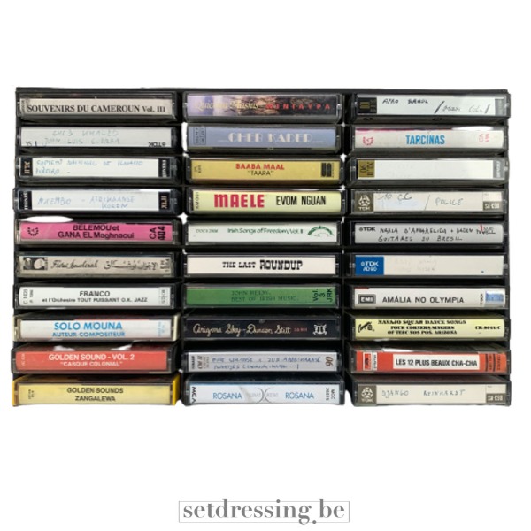 Verzameling oude cassettebandjes 