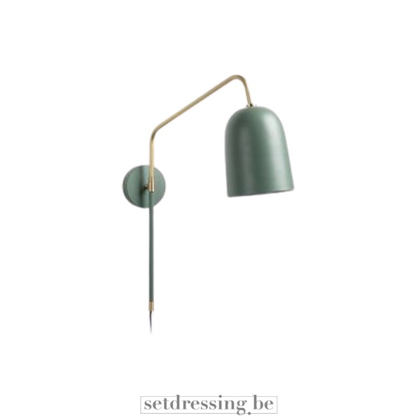 Wandlamp 60 cm groen/goud