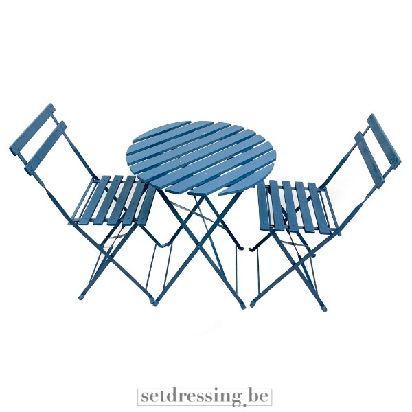 Memo Besparing diameter Set bistro tafel & stoelen - rekwisieten verhuur setdressing.be