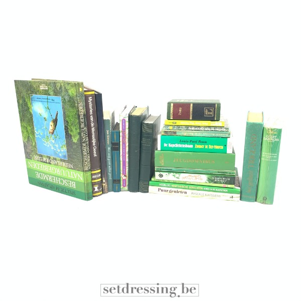 Boeken mix groen