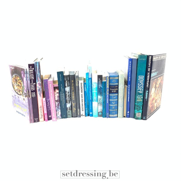 Boeken mix blauw/paars