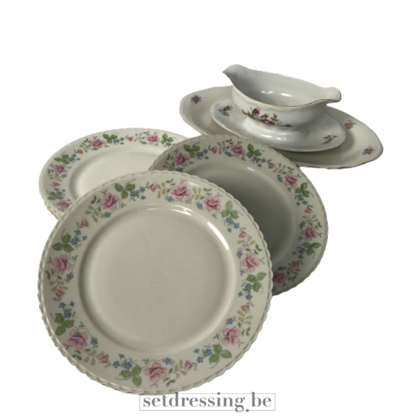 Servies diner set bloemen