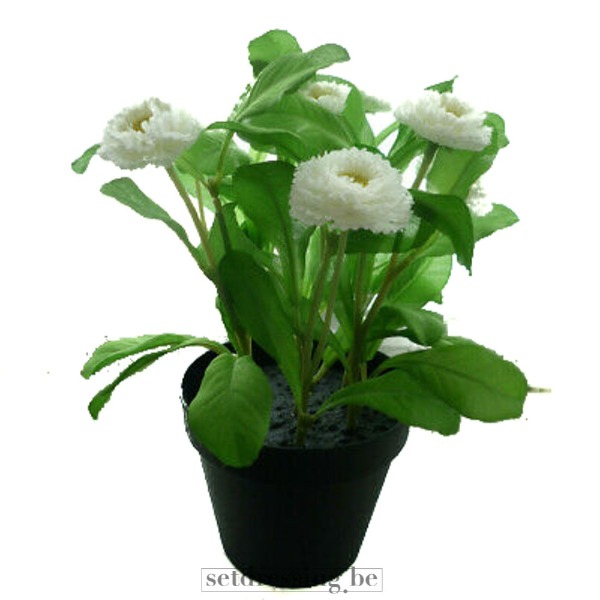 Callistephus chinensis kunstplant 25cm wit