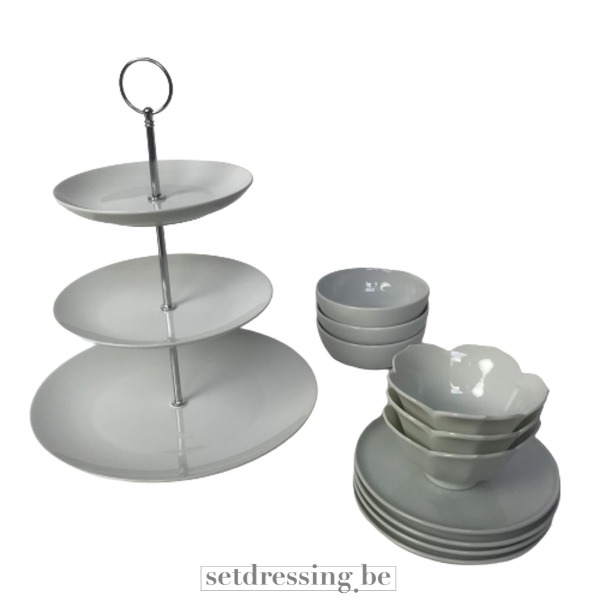 Serviesset high tea / dessert set