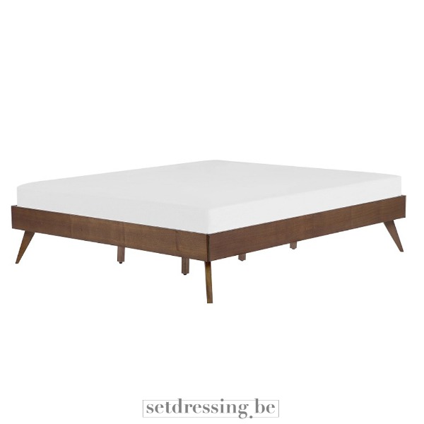 Houten bed 180cm x 200cm donkerbruin