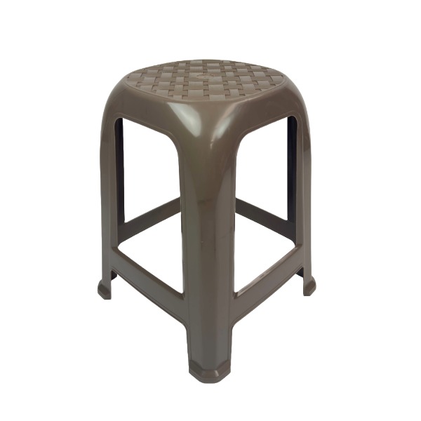 Plastic stool brown