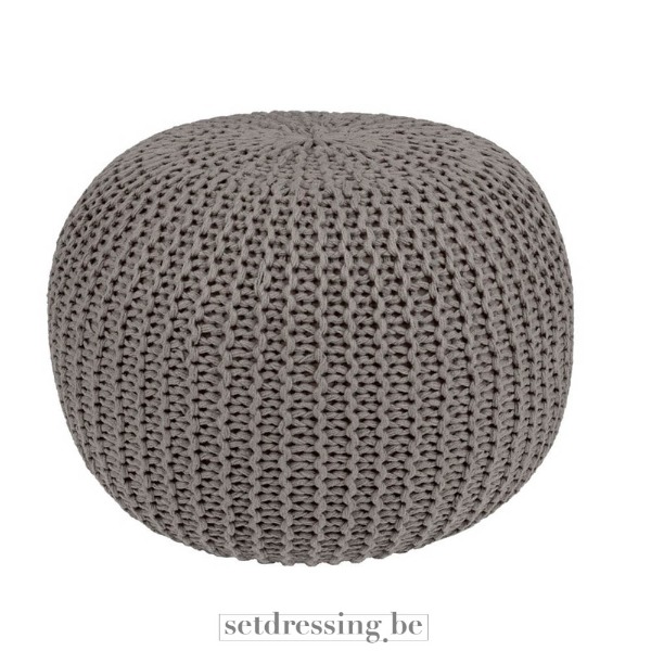 Fabric pouf 45cm gray