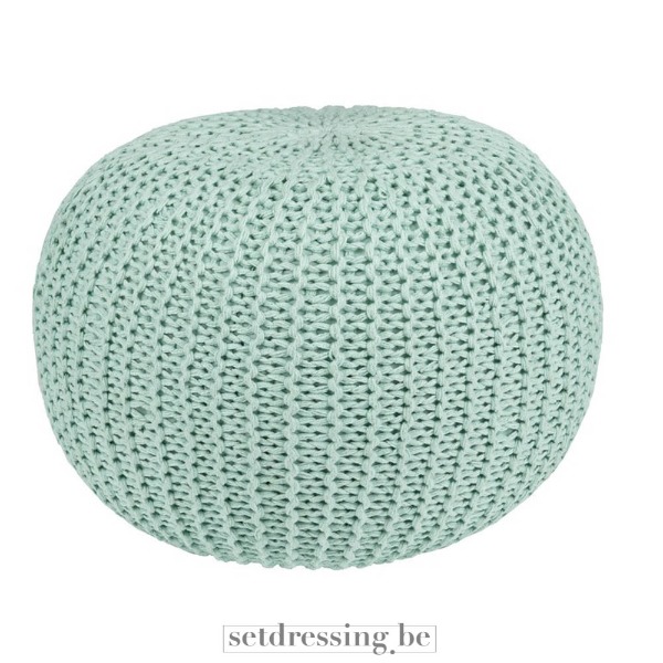 Fabric pouf 45cm turquoise