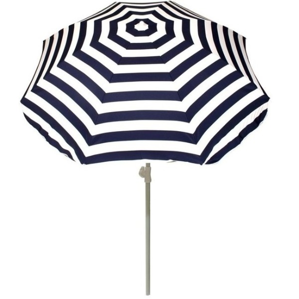 Strandparasol 180cm blauw wit