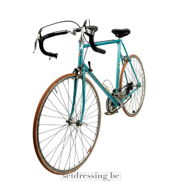 Retro racing bike blue