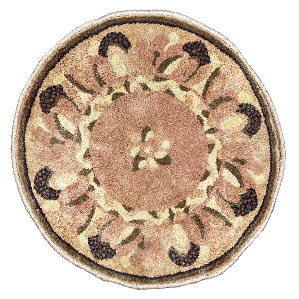 Small round carpet pink