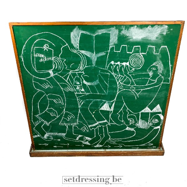 Wooden chalkboard green