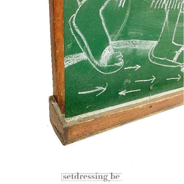 Houten schoolbord groen
