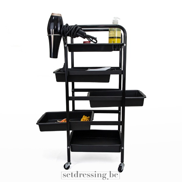 Hairdresser trolley 90cm black