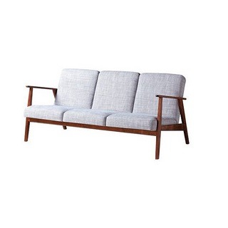 Retro 3-seat sofa 170cm gray, brown